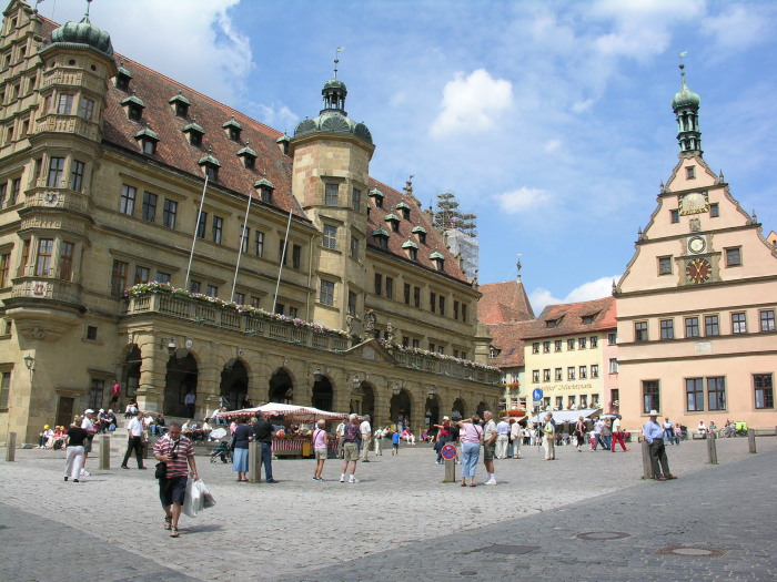 Marktplatz und Rathaus Rothenburg ob der Tauber